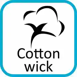 Icon This Product uses Cotton Wick Free of Chemicals